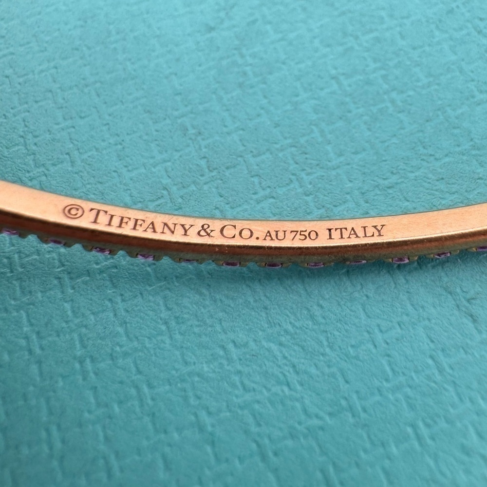 Tiffany & Co. 18k Pink Sapphire Metro Bar Bracelet in Rose Gold - Picture 5 of 6